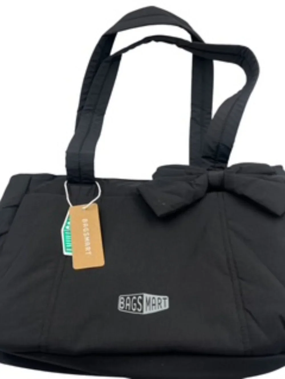 NEW BagSmart Crushed Bow Purse Tote Commuter travel bag NWT